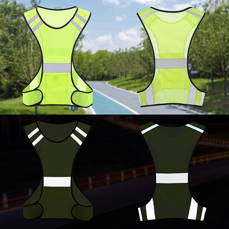 Reflective Vest Cycling - Görünürlük Sağlayan Floresan File Yansıtıcı Güvenlik