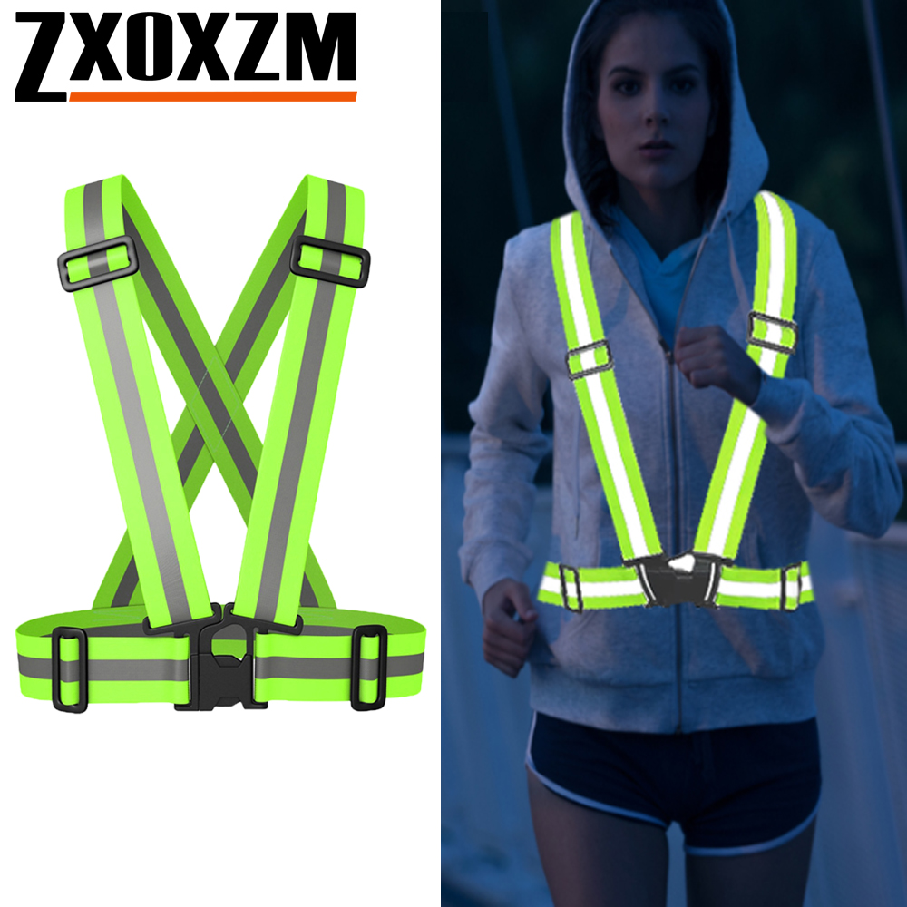 Reflective Vest Cycling - 1 adet gece koşu yeleği yüksek