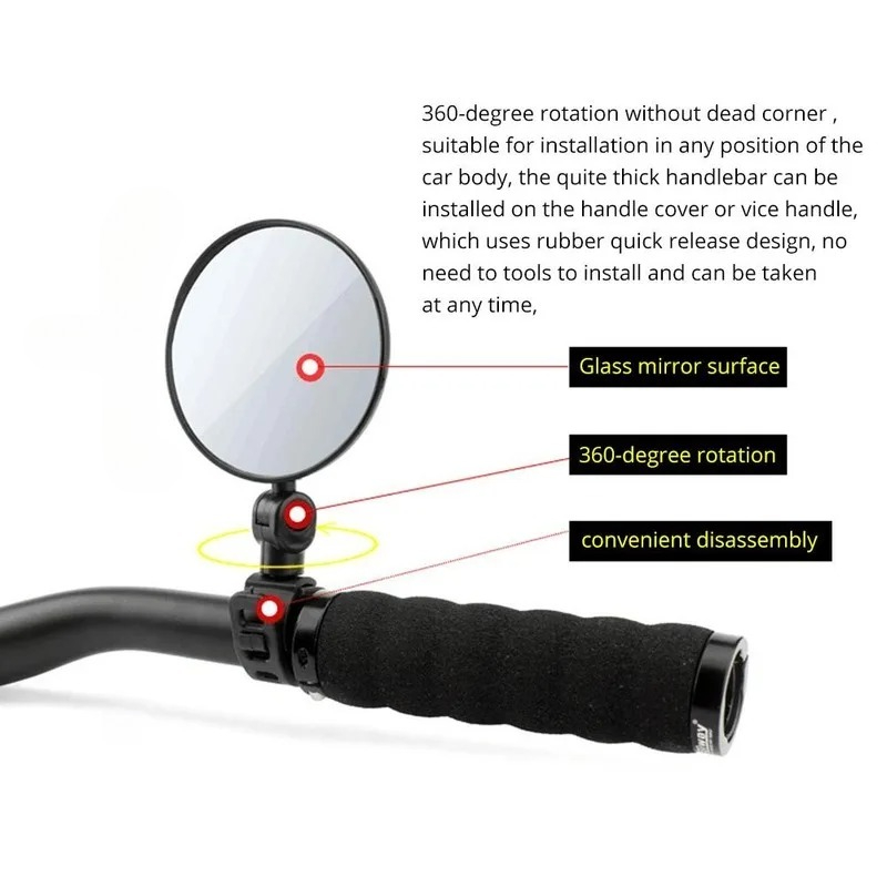 Bisiklet dikiz aynası gidon ay - Mirror Handlebar Convex incelemesi ve fiyatı